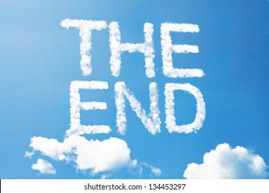 the end written in clouds